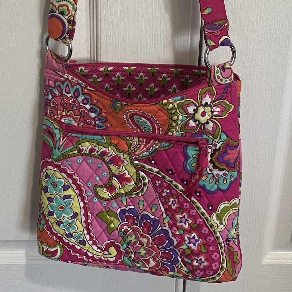 Vera Bradley Pink Swirls Hipster Crossbody Handbag